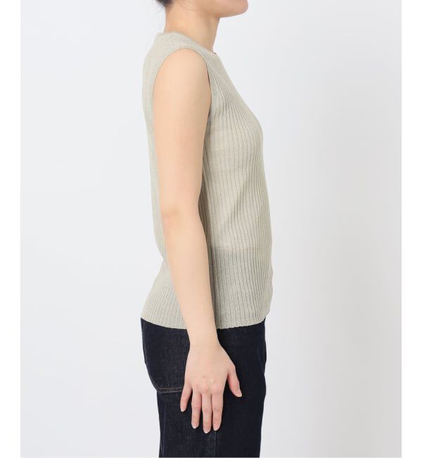 SLOBE IENA「《予約》ラメリブノースリーブプルオーバー」|ニット・セーター|