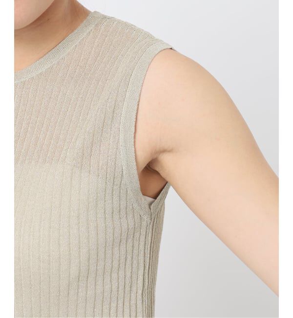 SLOBE IENA「《予約》ラメリブノースリーブプルオーバー」|ニット・セーター|