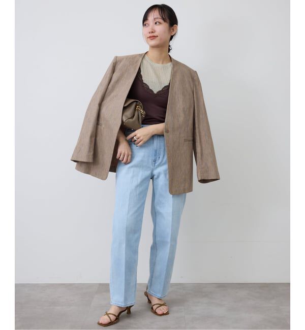 SLOBE IENA「《予約》ラメリブノースリーブプルオーバー」|ニット・セーター|