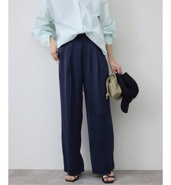 SLOBE IENA「サテンタックパンツ」|その他|