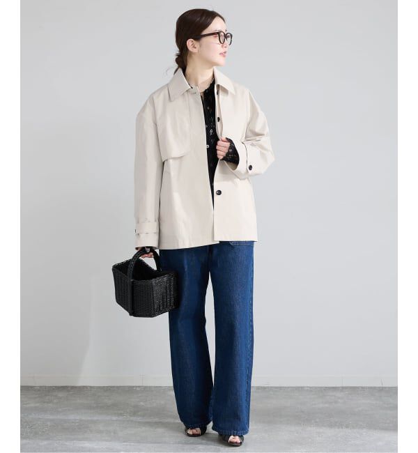 IENA「シングルトレンチショートコート」|トレンチコート|