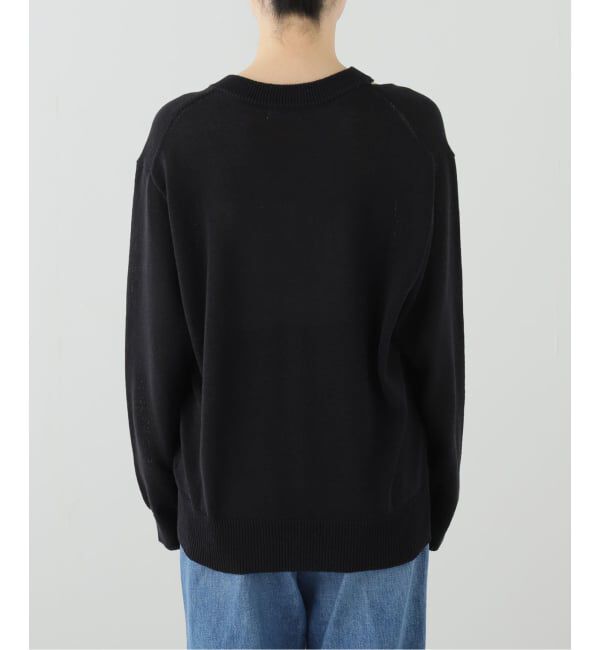 IENA「カットオフカラーVネックプルオーバー」|ニット・セーター|