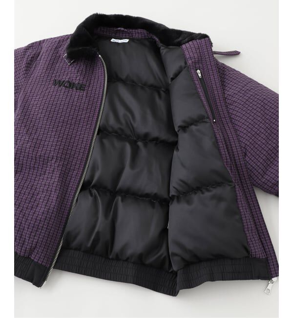 PULP「WOKE EDGE / ウォークエッジ FUR COLLAR CHECKERED DOWN JKT」|ダウン|