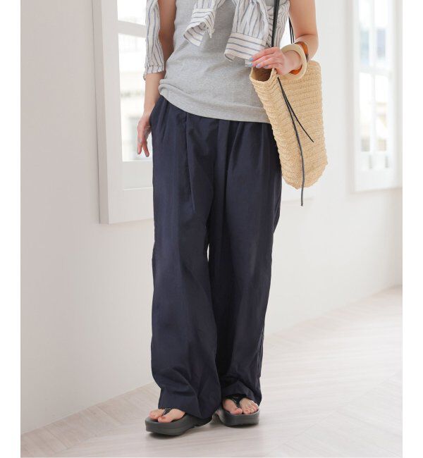 JOURNAL STANDARD relume「【MULTI FUNC+】撥水 / UVカット / 接触冷感 / ナイロンギャザーパンツ」|その他|ネイビー