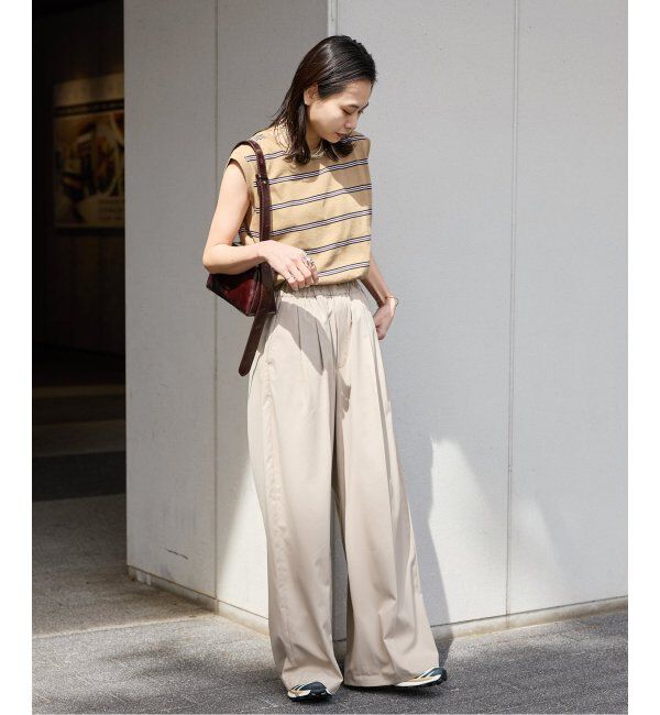 JOURNAL STANDARD「《追加4》汗ジミ防止天竺ボーダーノースリーブ」|Tシャツ・カットソー|