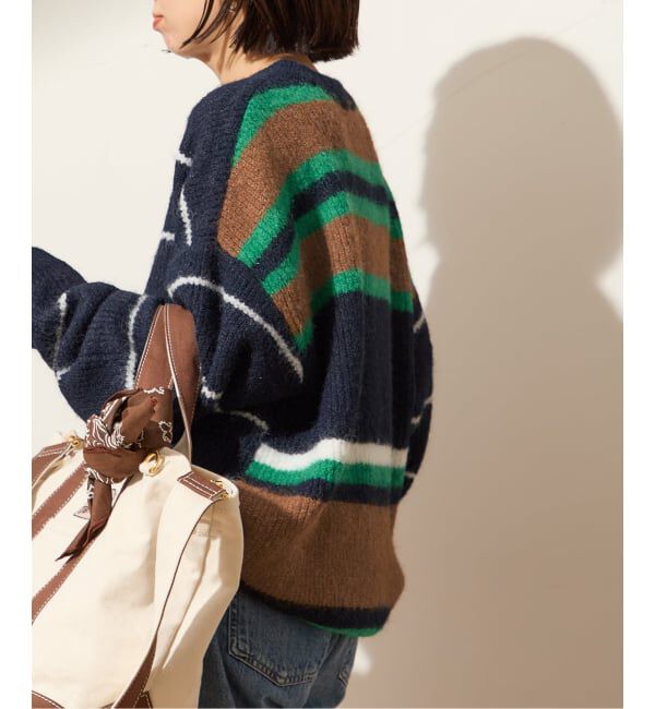 journal standard L'essage「ウールシャギーMIXボーダープルオーバー」|ニット・セーター|