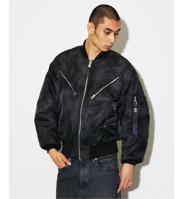 JOURNAL STANDARD「ALPHA / アルファ 別注 BLACK FADE MA-1」|ブルゾン・スタジャン|