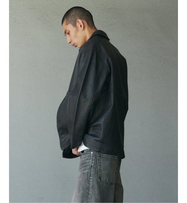JOURNAL STANDARD「ゴートレザー ウォッシュド カーコート」|ライダースジャケット|
