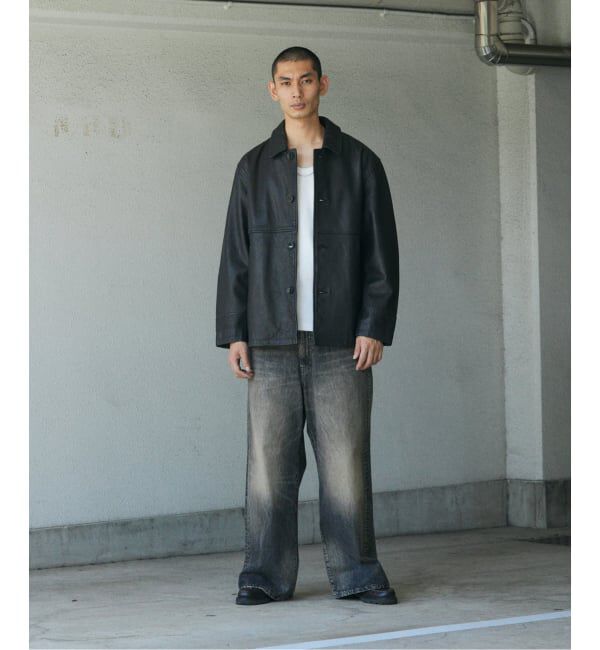 JOURNAL STANDARD「ゴートレザー ウォッシュド カーコート」|ライダースジャケット|