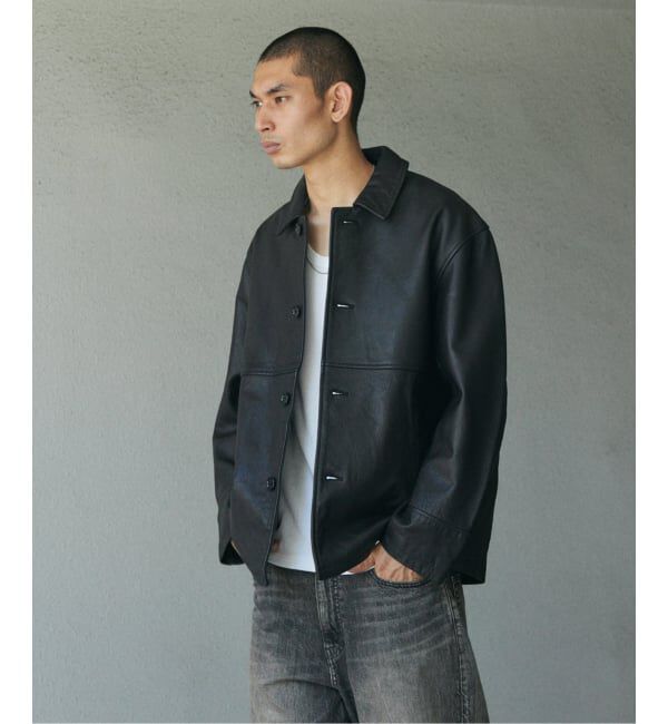 JOURNAL STANDARD「ゴートレザー ウォッシュド カーコート」|ライダースジャケット|