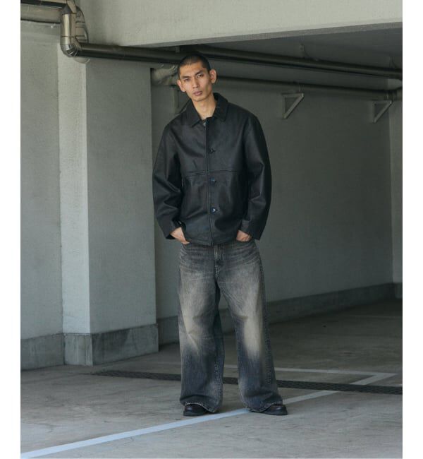 JOURNAL STANDARD「ゴートレザー ウォッシュド カーコート」|ライダースジャケット|