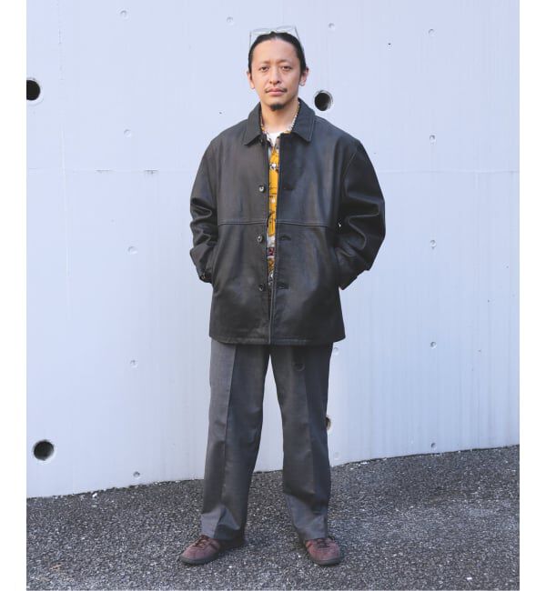 JOURNAL STANDARD「ゴートレザー ウォッシュド カーコート」|ライダースジャケット|