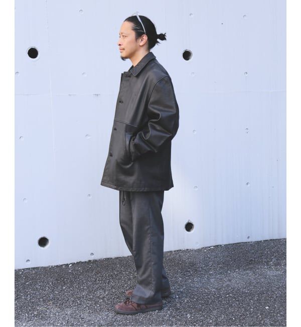JOURNAL STANDARD「ゴートレザー ウォッシュド カーコート」|ライダースジャケット|