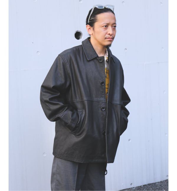 JOURNAL STANDARD「ゴートレザー ウォッシュド カーコート」|ライダースジャケット|