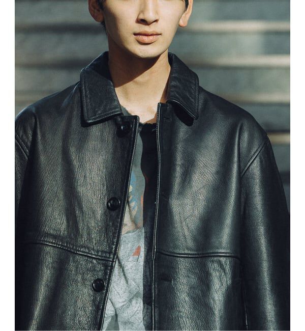 JOURNAL STANDARD「ゴートレザー ウォッシュド カーコート」|ライダースジャケット|