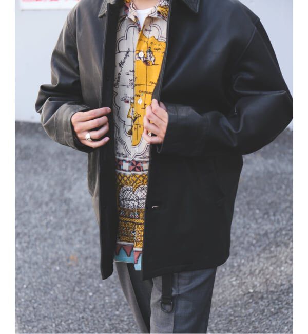 JOURNAL STANDARD「ゴートレザー ウォッシュド カーコート」|ライダースジャケット|