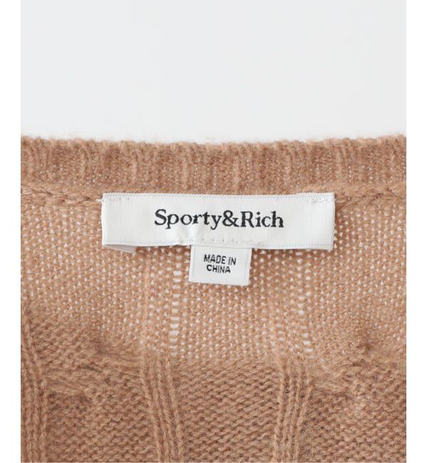 journal standard L'essage「【SPORTY&RICH/スポーティアンドリッチ】SRC Cableknit Cashmere Cardigan」|カーディガン|
