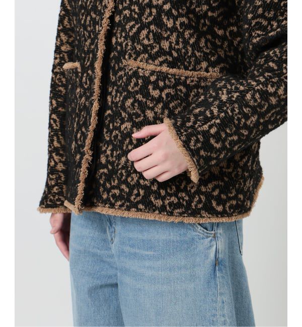 journal standard L'essage「【SP】GIOLICA LEOPARDドルマンジャケット」|ノーカラージャケット|