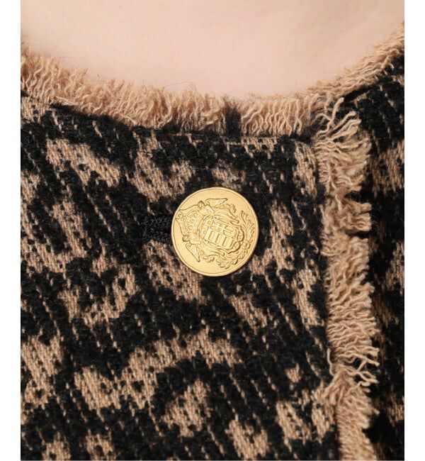 journal standard L'essage「【SP】GIOLICA LEOPARDドルマンジャケット」|ノーカラージャケット|