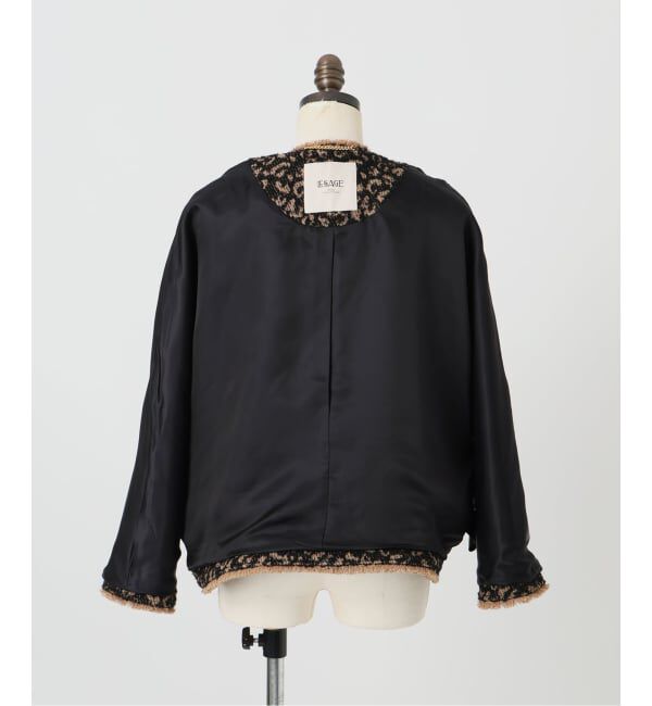 journal standard L'essage「【SP】GIOLICA LEOPARDドルマンジャケット」|ノーカラージャケット|