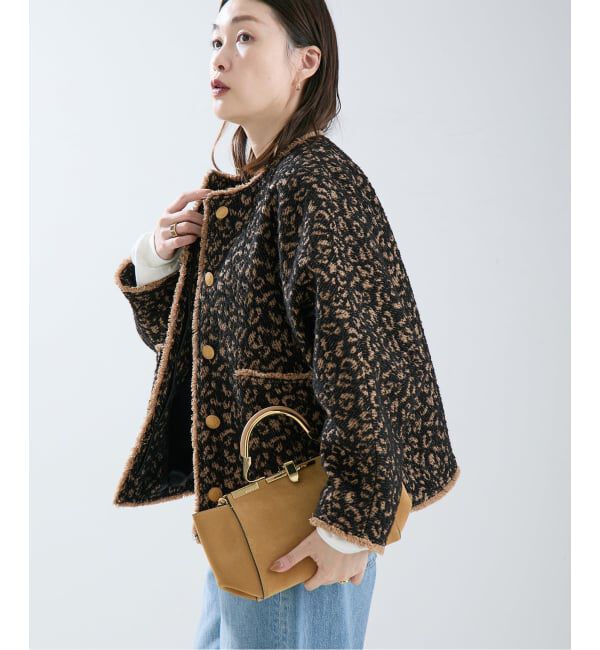 journal standard L'essage「【SP】GIOLICA LEOPARDドルマンジャケット」|ノーカラージャケット|