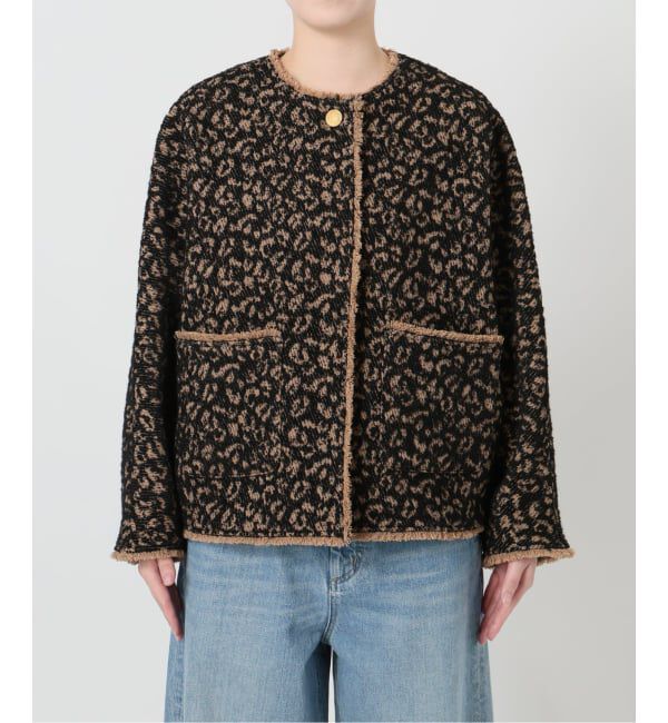 journal standard L'essage「【SP】GIOLICA LEOPARDドルマンジャケット」|ノーカラージャケット|