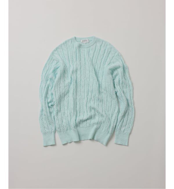 JOURNAL STANDARD「【FOLL / フォル】superfine cotton cable sweater」|ニット・セーター|ブルー