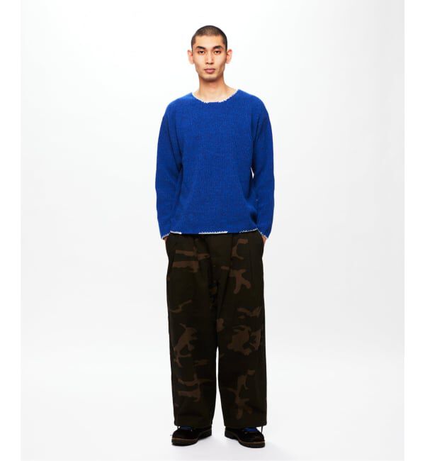 J.S.Homestead「J.S.Homestead / ブランケット ステッチ リブ ニット」|ニット・セーター|