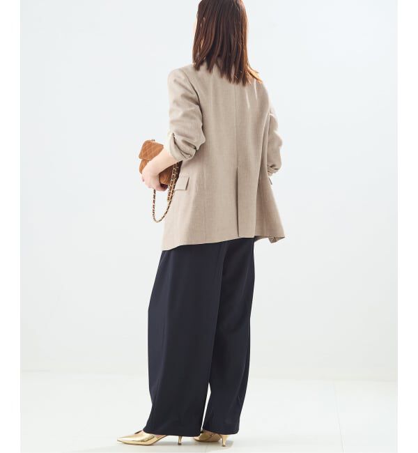 journal standard L'essage「【金子綾さん着用】リノオックス Vネックジャケット」|ノーカラージャケット|