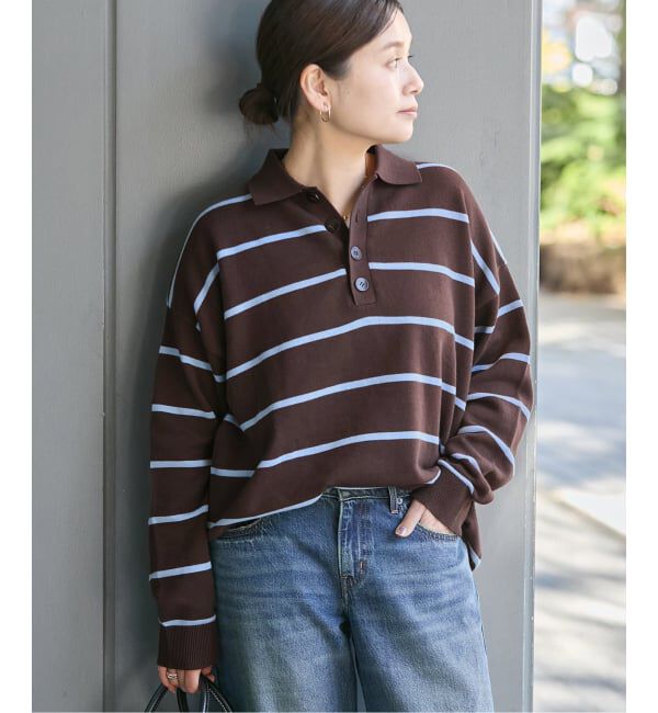 JOURNAL STANDARD「《追加2》ラガーニット」|ニット・セーター|ブルー A