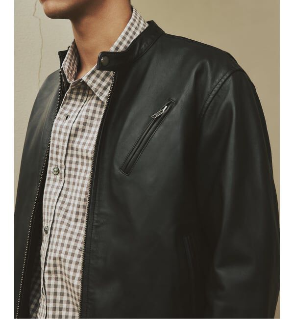 JOURNAL STANDARD「ウォッシュ シープ レザー シングル ライダース」|ライダースジャケット|