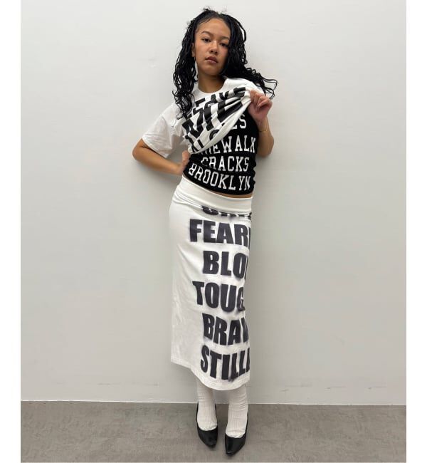 Oriens JOURNAL STANDARD「《追加予約》ロゴロングスカート」|スカート|