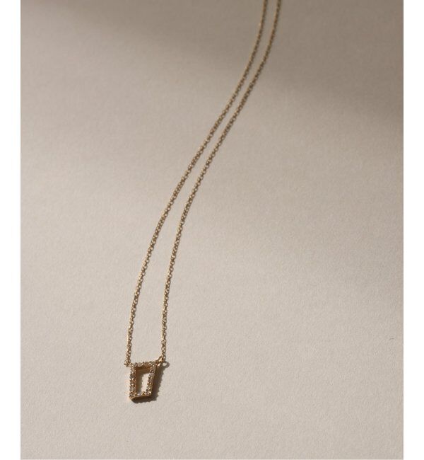Lilas by Spick&Span「トラペゾイドダイヤ50cmネックレス K10」|ネックレス|