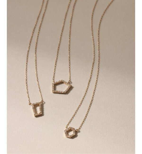 Lilas by Spick&Span「トラペゾイドダイヤ50cmネックレス K10」|ネックレス|