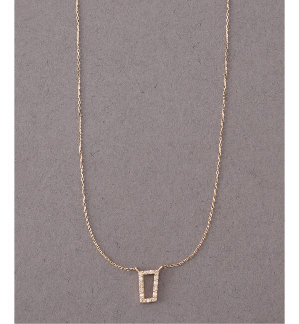 Lilas by Spick&Span「トラペゾイドダイヤ50cmネックレス K10」|ネックレス|