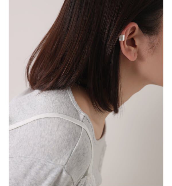 Spick and Span「【SAMH by LILAS】テクスチャーワイドイヤーカフ SV（片耳）」|イヤーカフ|