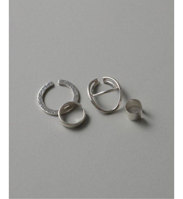 Spick and Span「【SAMH by LILAS】テクスチャーワイドイヤーカフ SV（片耳）」|イヤーカフ|