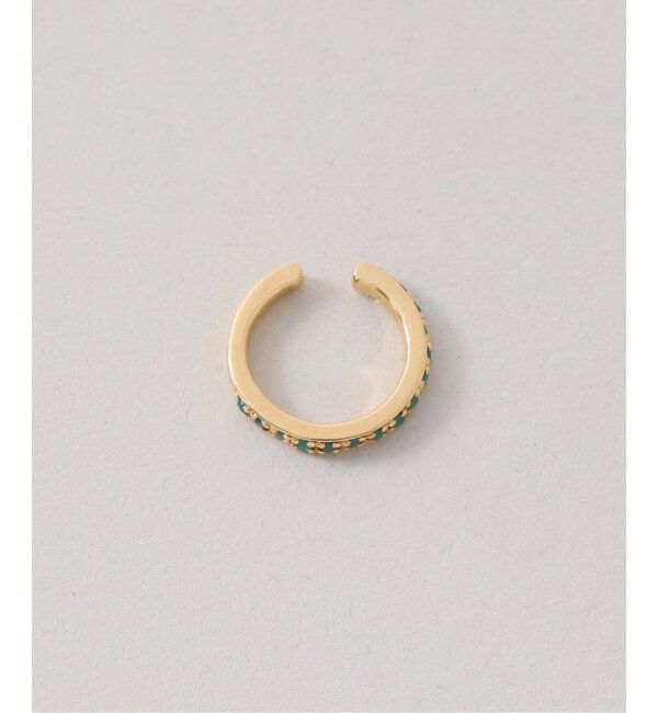 Spick and Span「《WEB限定》【SAMH by LILAS】イヤーカフグリーンアゲート SV(片耳)」|イヤーカフ|