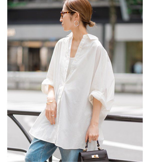 FRAMeWORK「≪追加≫ハーフスリーブポンチョシャツ」|シャツ・ブラウス|ホワイト