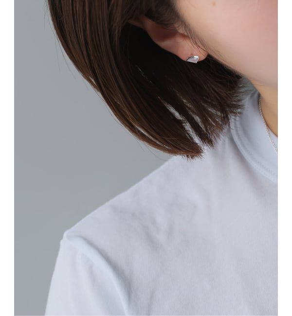 Spick and Span「【SAMH by LILAS】ダイヤモンドカットシェルピアス SV（両耳）」|ピアス|