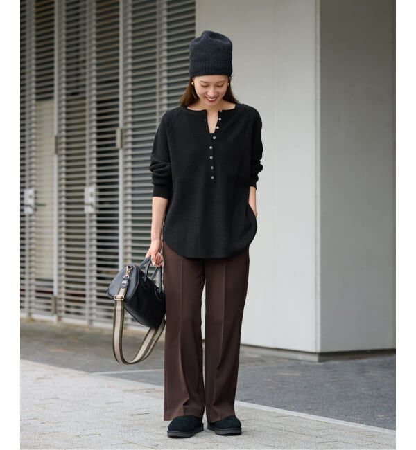 FRAMeWORK「≪WEB限定追加≫ウールワッフルヘンリーネック」|ニット・セーター|