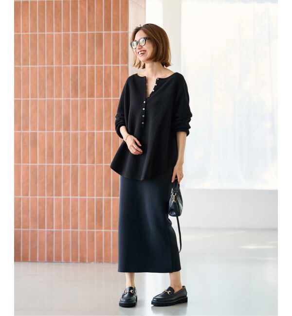 FRAMeWORK「≪WEB限定追加≫ウールワッフルヘンリーネック」|ニット・セーター|