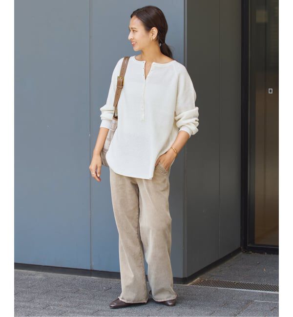 FRAMeWORK「≪WEB限定追加≫ウールワッフルヘンリーネック」|ニット・セーター|