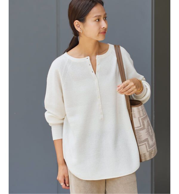 FRAMeWORK「≪WEB限定追加≫ウールワッフルヘンリーネック」|ニット・セーター|