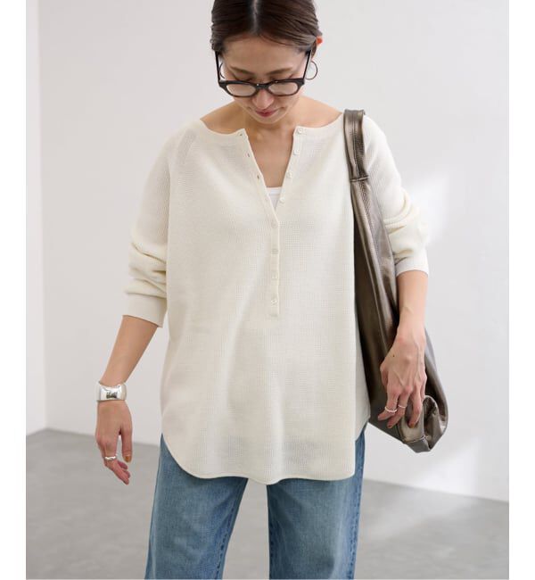 FRAMeWORK「≪WEB限定追加≫ウールワッフルヘンリーネック」|ニット・セーター|