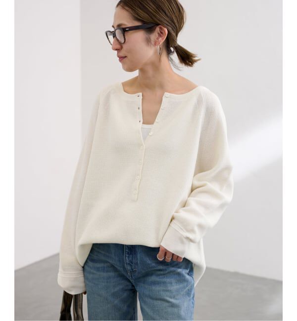 FRAMeWORK「≪WEB限定追加≫ウールワッフルヘンリーネック」|ニット・セーター|