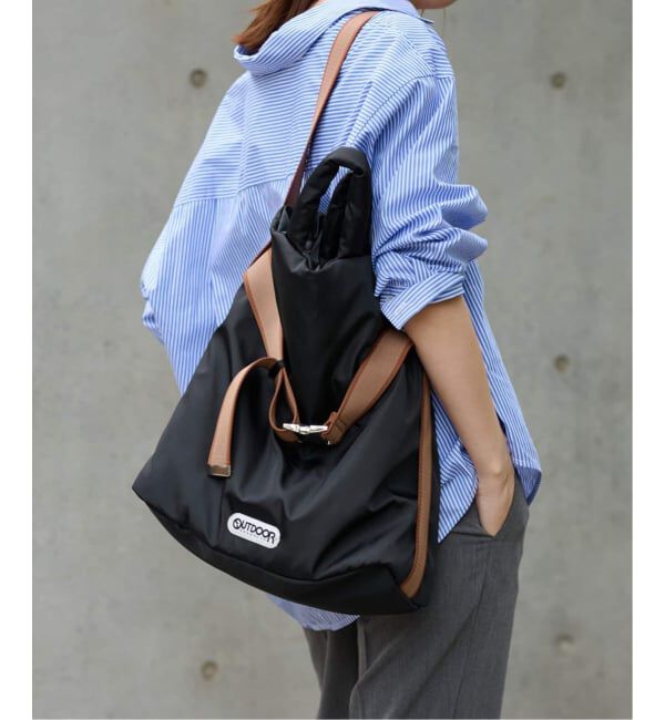 U by SPICK&SPAN「≪WEB限定追加≫【OUTDOOR/アウトドア】別注 Puilting 2way Tote14」|トートバッグ|ブラック