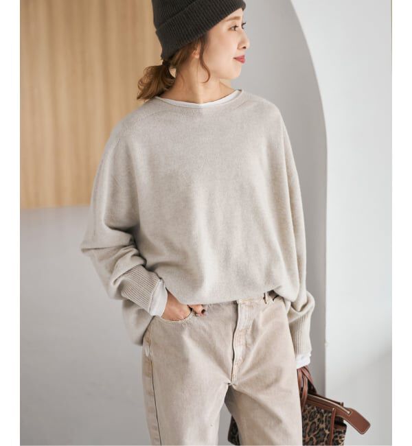 Spick and Span「《新色有り / 追加2》CHESSルーズボートネックプルオーバー」|ニット・セーター|