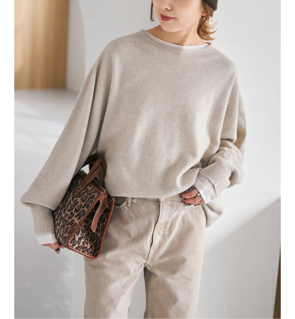 Spick and Span「《新色有り / 追加2》CHESSルーズボートネックプルオーバー」|ニット・セーター|