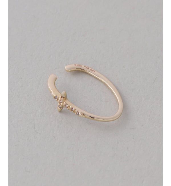 Lilas by Spick&Span「クロスダイヤイヤーカフ K10（片耳）」|イヤーカフ|